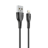 Кабель Wibrand Boa PVC charging data cable for iP 1m Black Кабель Wibrand Boa PVC charging data cable for iP 1m Black
