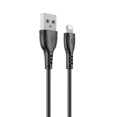 Кабель Wibrand Boa PVC charging data cable for iP 1m Black Кабель Wibrand Boa PVC charging data cable for iP 1m Black