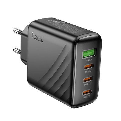 Мережевий зарядний пристрій HOCO CS27A Supply PD67W (3C1A) charger (EU) Black Мережевий зарядний пристрій HOCO CS27A Supply PD67W (3C1A) charger (EU) Black