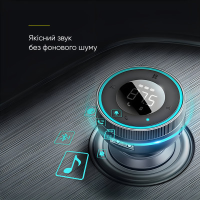 АЗП з FM-модулятором Baseus Enjoy Car Wireless MP3 Charger (Wireless 5.0+5V/3.4A) Black АЗП з FM-модулятором Baseus Enjoy Car Wireless MP3 Charger (Wireless 5.0+5V/3.4A) Black