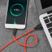 Кабель HOCO X21 USB to Type-C 2A, 1m, silicone, TPE connectors,  Black+Red