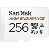 Карта пам'яті microSDXC (UHS-1 U3) SanDisk High Endurance 256Gb class 10 V30 (100Mb/s) (adapterSD)