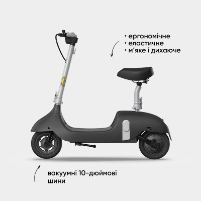 Електросамокат з сидінням OKAI Ceetle PRO EA10C Black 10', 350(900)W, 25Km/h, 10.4Ah, 55Km, 20%, NFC, App, 29kg Електросамокат з сидінням OKAI Ceetle PRO EA10C Black 10', 350(900)W, 25Km/h, 10.4Ah, 55Km, 20%, NFC, App, 29kg