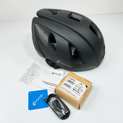Захисний шолом Smart4u R55 (M) Black (55-59см), акустика, мікрофон, сигнали поворотів та стопів, додаток, пульт BR80