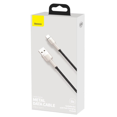 Кабель Baseus Cafule Series Metal Data Cable USB to Type-C 66W 1m Black