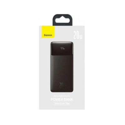 Зовнішній акумулятор Baseus Bipow Digital Display Power bank 30000mAh 20W Black