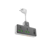 Мережевий подовжувач HOCO AC11A Voyage 2-position expansion socket(1C3A) Black Мережевий подовжувач HOCO AC11A Voyage 2-position expansion socket(1C3A) Black