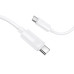Кабель BOROFONE BX123 Leya 60W silicone charging data cable C to C White Кабель BOROFONE BX123 Leya 60W silicone charging data cable C to C White
