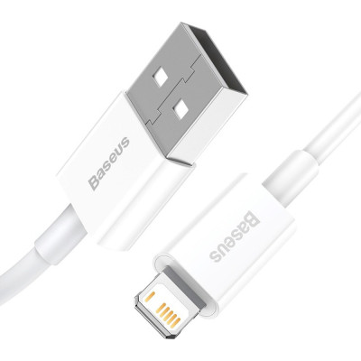 Кабель Baseus Superior Series Fast Charging Data Cable USB to iP 2.4A 2m White Кабель Baseus Superior Series Fast Charging Data Cable USB to iP 2.4A 2m White