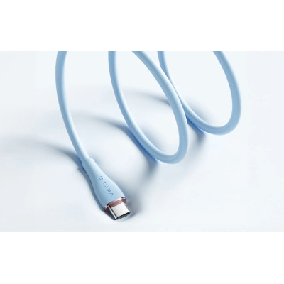 Кабель Vention USB 2.0 C Male to C Male 5A Cable 1.5M Light Blue Silicone Type (TAWSG)