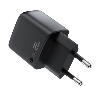 Мережевий зарядний пристрій ACEFAST A114 PD25W GaN charger (USB-A+USB-C) with digital display Black Мережевий зарядний пристрій ACEFAST A114 PD25W GaN charger (USB-A+USB-C) with digital display Black