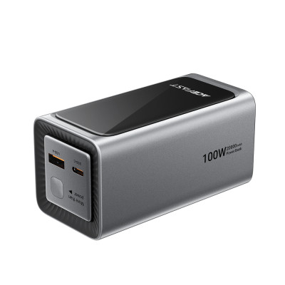 Зовнішній акумулятор ACEFAST M33-20000 100W fast charging power bank with cable and TFT display metal gray Зовнішній акумулятор ACEFAST M33-20000 100W fast charging power bank with cable and TFT display metal gray