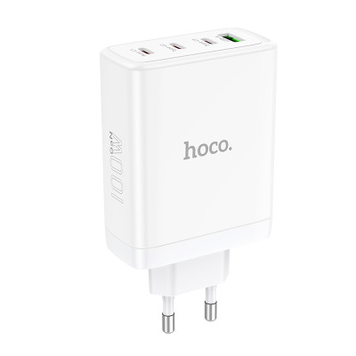 Мережевий зарядний пристрій HOCO N31 Leader PD100W four-port(3C1A) fast charger White Мережевий зарядний пристрій HOCO N31 Leader PD100W four-port(3C1A) fast charger White