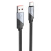 Кабель HOCO U119 USB to Type-C 5A, 1.2m, nylon, aluminum connectors, Black