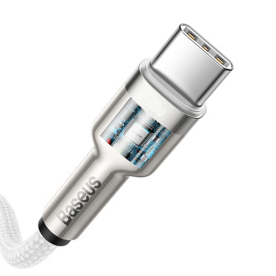 Кабель Baseus Cafule Series Metal Data Cable Type-C to Type-C 100W 1m White Кабель Baseus Cafule Series Metal Data Cable Type-C to Type-C 100W 1m White