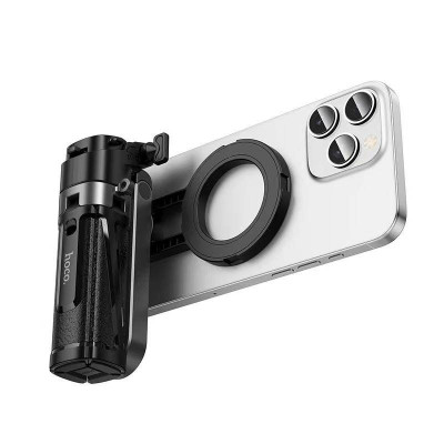 Селфі-монопод HOCO K27 Pro Magic mini live broadcast stand(pull clip+magnetic focusing version) Black