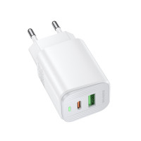 Мережевий зарядний пристрій BOROFONE BAS83A Star PD20W+QC3.0 charger (EU) White Мережевий зарядний пристрій BOROFONE BAS83A Star PD20W+QC3.0 charger (EU) White
