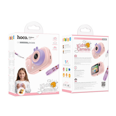 Камера для дітей HOCO DV205 Dual-camera children camera Pink
