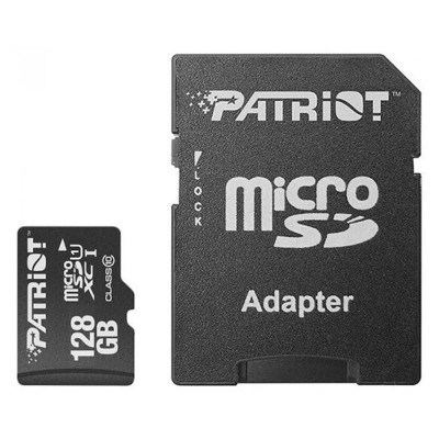 Карта пам'яті microSDXC (UHS-1) Patriot LX Series 128Gb class 10 (adapter SD) Карта пам'яті microSDXC (UHS-1) Patriot LX Series 128Gb class 10 (adapter SD)