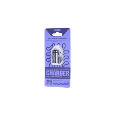 Автомобільний зарядний пристрій REMAX Tanya Series PD+QC 30W1A+1C Multi-compatible Fast Charger RCC359 Black