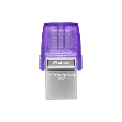 Флеш-накопичувач Kingston USB 3.2 DT microDuo 3C 64GB (Type-A/Type-C) (200Mb/s)