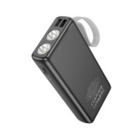 Зовнішній акумулятор HOCO J129A Nature flashlight power bank(20000mAh) Black