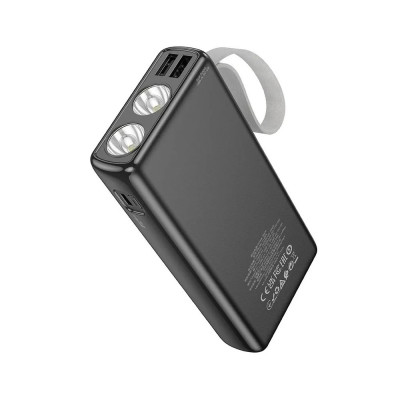 Зовнішній акумулятор HOCO J129A Nature flashlight power bank(20000mAh) Black Зовнішній акумулятор HOCO J129A Nature flashlight power bank(20000mAh) Black