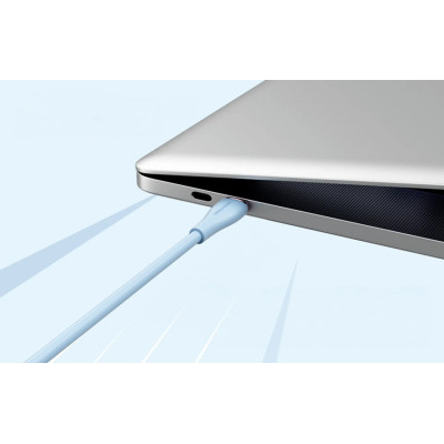 Кабель Vention USB 2.0 C Male to C Male 5A Cable 1.5M Light Blue Silicone Type (TAWSG)