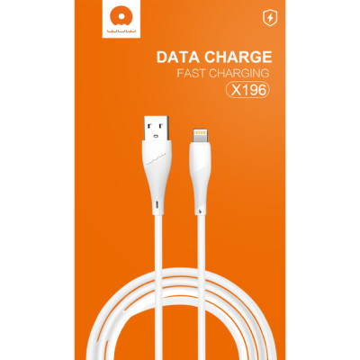 Кабель WUW-X196 USB Lightning 2,4А white Кабель WUW-X196 USB Lightning 2,4А white