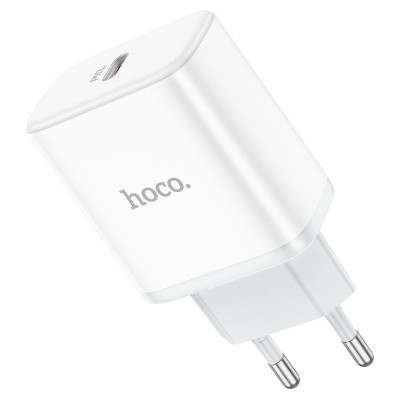 Мережевий зарядний пристрій HOCO C104A Stage single port PD20W charger White Мережевий зарядний пристрій HOCO C104A Stage single port PD20W charger White
