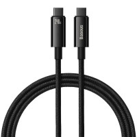 Кабель Baseus Tungsten Gold Fast Charging Data Cable Type-C to Type-C 240W 2m Black Кабель Baseus Tungsten Gold Fast Charging Data Cable Type-C to Type-C 240W 2m Black