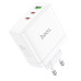 Мережевий зарядний пристрій HOCO N30 Glory PD65W three-port(2C1A) fast charger White