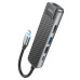 USB-Hub HOCO HB23 Easy view Type-C multifunction adapter(HDTV+USB3.0+USB2.0+RJ45+PD) Metal Gray USB-Hub HOCO HB23 Easy view Type-C multifunction adapter(HDTV+USB3.0+USB2.0+RJ45+PD) Metal Gray