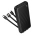 Зовнішній акумулятор BOROFONE BJ79 Clever power bank with 3 cables(10000mAh) Black