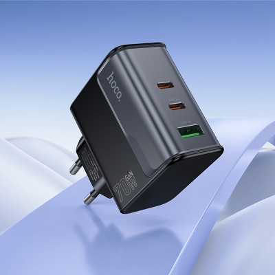 Мережевий зарядний пристрій HOCO CS75A Star Speed PD70W(2C1A) charger midnight black