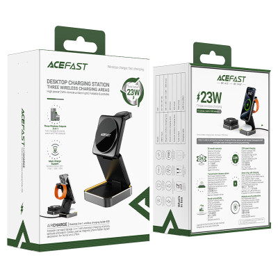 Бездротовий зарядний пристрій ACEFAST E20 desktop 3-in-1 wireless charging holder Black Бездротовий зарядний пристрій ACEFAST E20 desktop 3-in-1 wireless charging holder Black