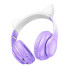Бездротові накладні навушники HOCO W42 Cat ears BT headphones Purple Grape