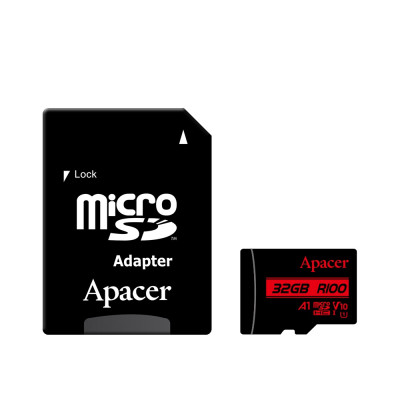 Карта пам'яті microSDHC (UHS-1) Apacer 32Gb class 10 V10 A1 R100MB/s (adapter SD)