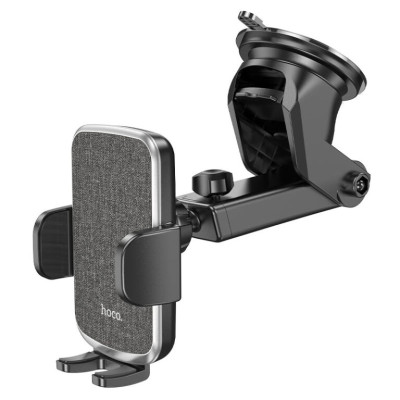 Автотримач для телефона HOCO CA95 Polaris push-type telescopic suction cup car holder Black
