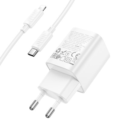 Мережевий зарядний пристрій HOCO C149A Charm PD30W+QC3.0 charger set(C to iP) White