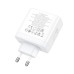 Мережевий зарядний пристрій HOCO N30 Glory PD65W three-port(2C1A) fast charger White