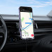 Автотримач для телефона з БЗП HOCO CA202 Plus Enlightener infrared induction wireless charging car holder(air outlet) Black metal gray