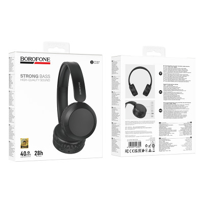 Бездротові накладні навушники BOROFONE BO37 Marvellous BT headphones Black