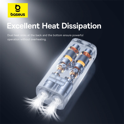 Автомобільний насос Baseus SuperMini Mega Series Double Cylinder Air Inflator Cluster Black