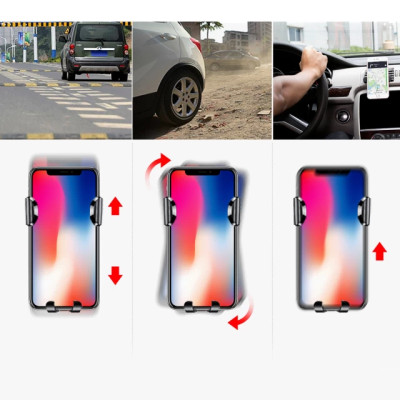 Автодержатель для телефона Baseus Osculum Type Gravity Car Mount Black