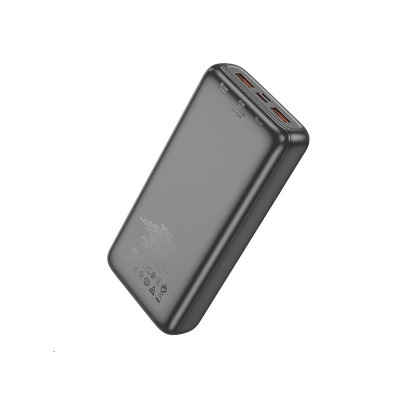 Зовнішній акумулятор HOCO J121A Fast 22.5W+PD20W fully compatible  power bank with digital display(20000mAh) Black