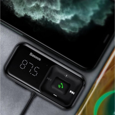 АЗП з FM-модулятором Baseus T Shaped S-16 Car Bluetooth MP3 Player Black АЗП з FM-модулятором Baseus T Shaped S-16 Car Bluetooth MP3 Player Black