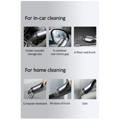 Автомобільний пилосос Usams US-ZB108-1 Mini Handheld Vacuum Cleaner Black Автомобільний пилосос Usams US-ZB108-1 Mini Handheld Vacuum Cleaner Black