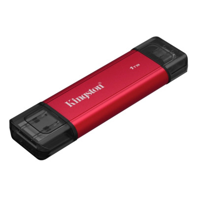 Портативний SSD Kingston Dual USB-A/C 1TB Dual Portable 1050MB/s USB 3.2 Gen 2 Red/Black