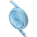 Кабель Baseus Free2Draw Mini Retractable Charging Cable Type-C to Type-C 100W 1m Galaxy Blue